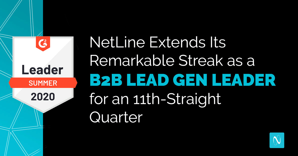 NetLine Extends Its Remarkable Streak as a B2B Lead Gen Leader for an 11th-Straight Quarter