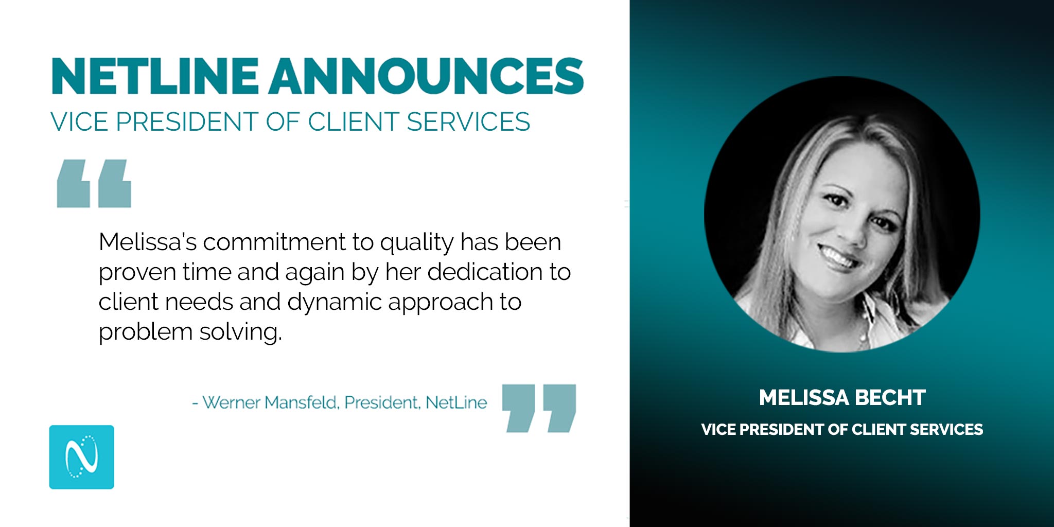 NetLine Announces Appointment of Melissa Becht to Vice President of Client Services